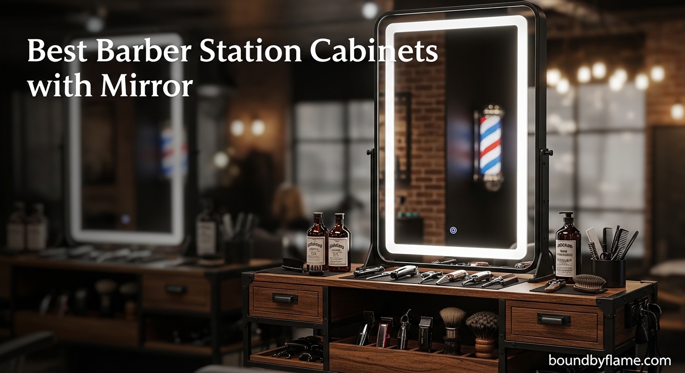 Best Barber Station Cabinets with Mirror