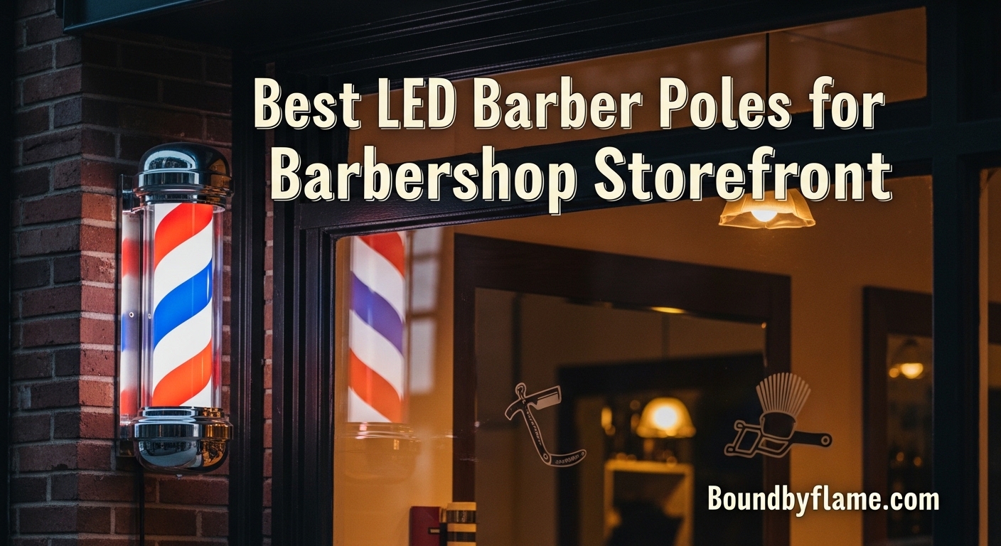 Best LED Barber Poles for Barbershop Storefronts