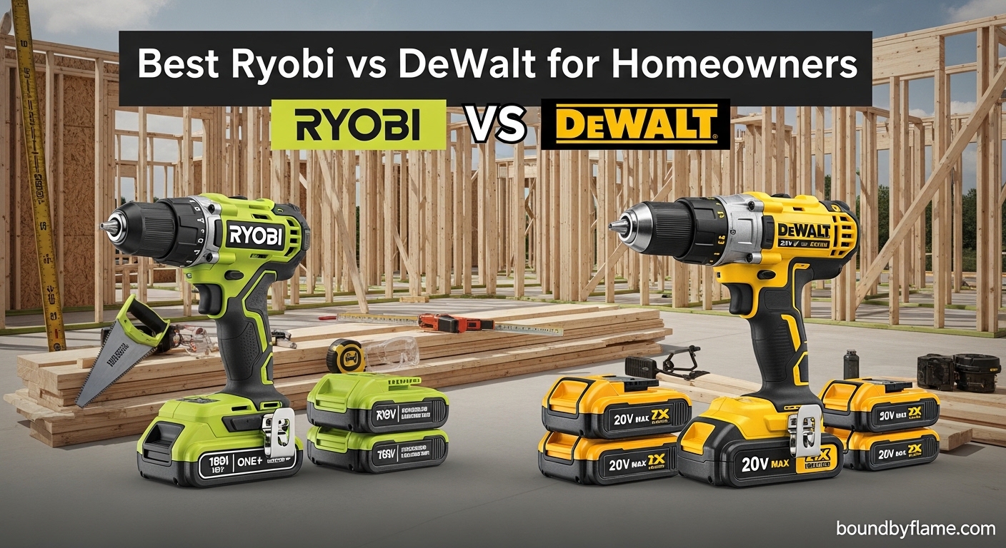 Best Ryobi vs DeWalt for Homeowners