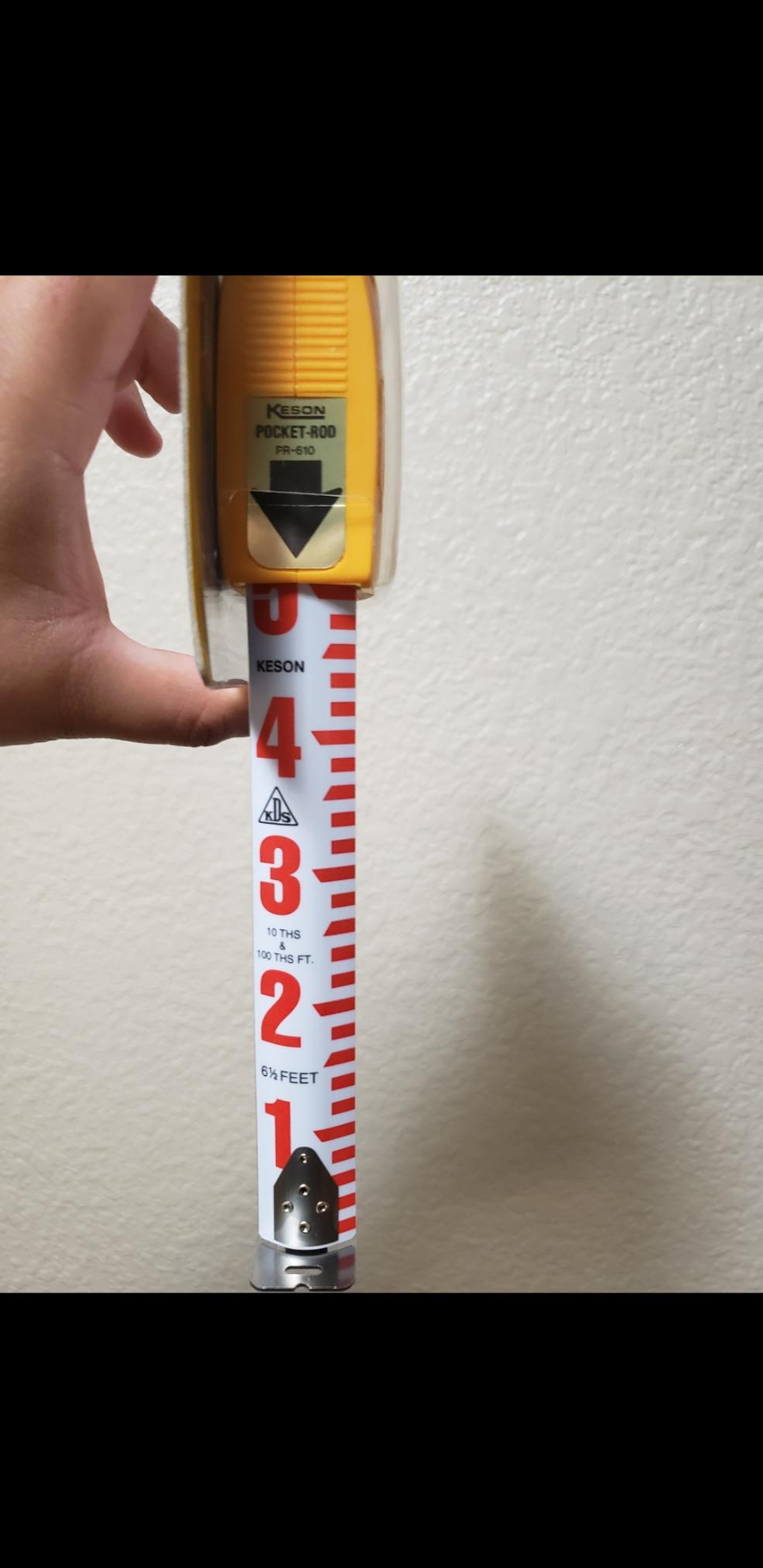 Keson PR618 Builder's Pocket Rod (Units: Foot & Inch), 6-1/2-Foot customer photo 2