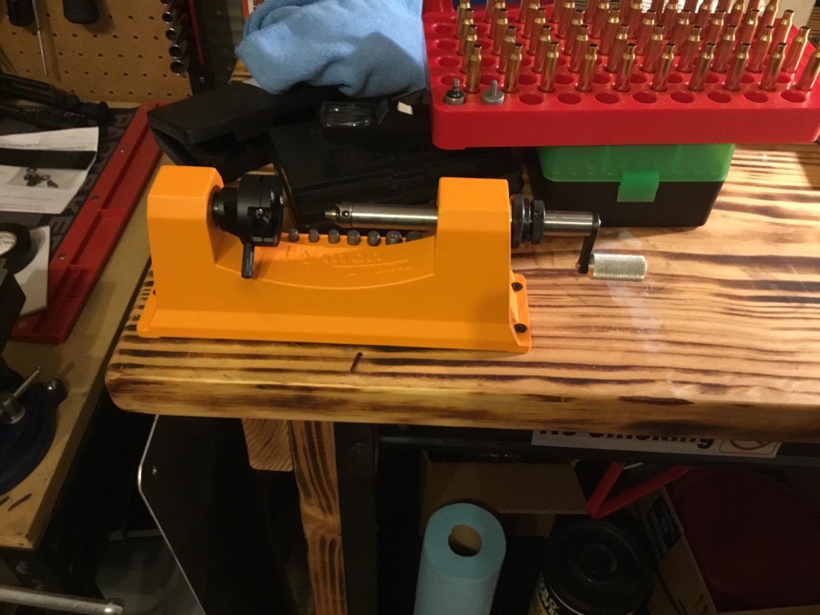 Lyman Universal Trimmer with 9 Pilot Multi-Pack Trims .17 Cal to .458 Cal Orange customer photo 1
