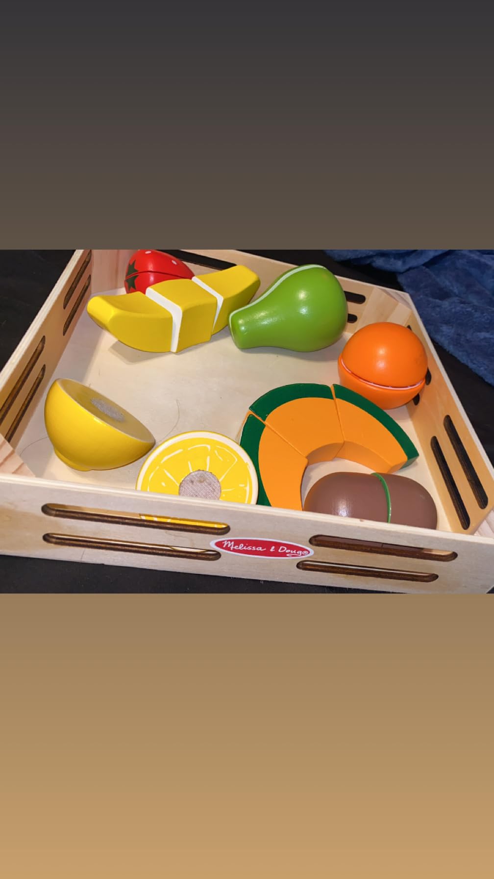 Melissa & Doug Wooden Cutting Fruit Toy Food Set customer photo 1