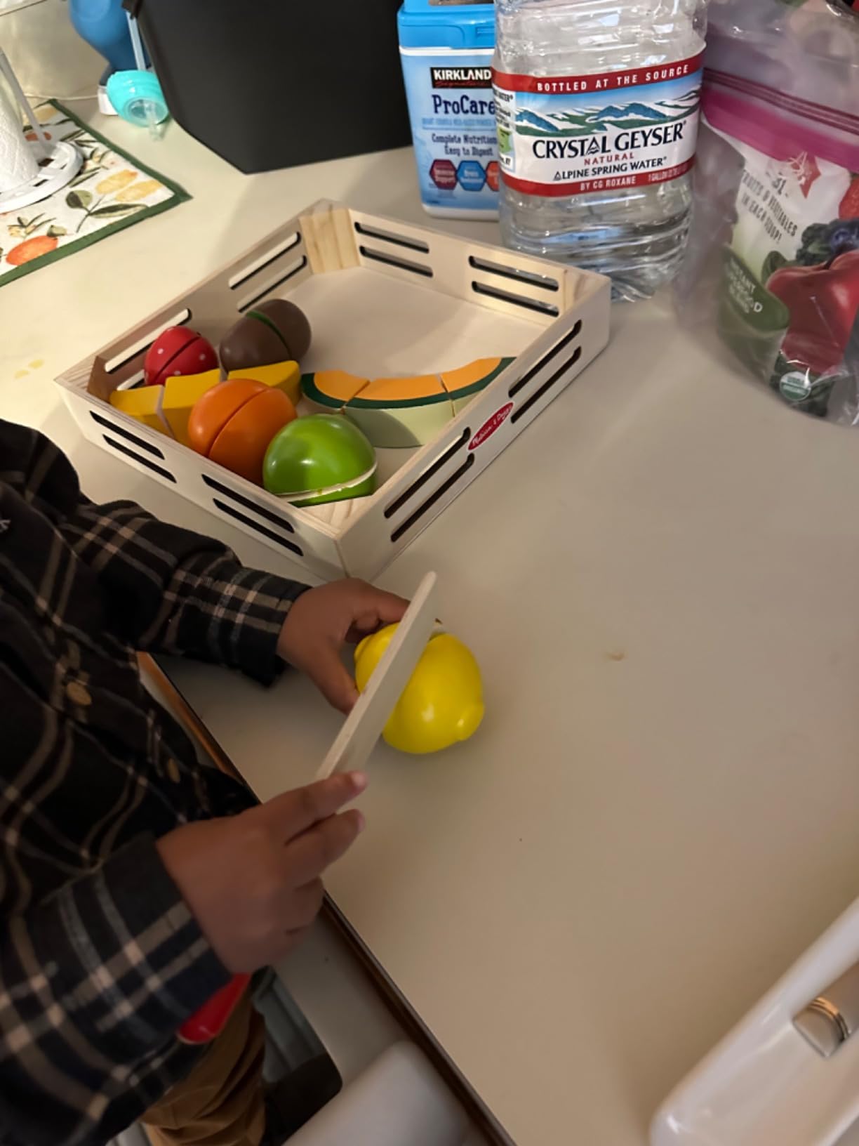 Melissa & Doug Wooden Cutting Fruit Toy Food Set customer photo 2