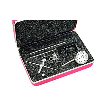Starrett Universal Dial Test Indicator Set with Back Plunger - White Face, 0-50-0 Reading, .200