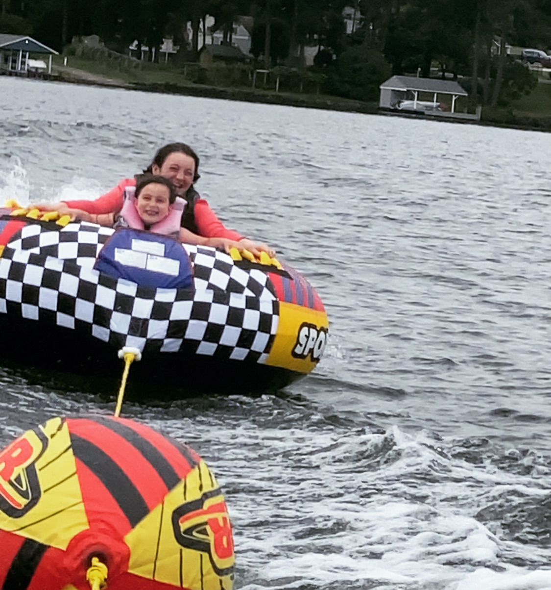 SportsStuff Big Bertha Towable 1-4 Rider Tube for Boating and Water Sports, Kwik-Connect Tow, Double-Stitched Partial Nylon Cover & Patented Speed Safety Valve for Easy Inflating & Deflating customer photo 2