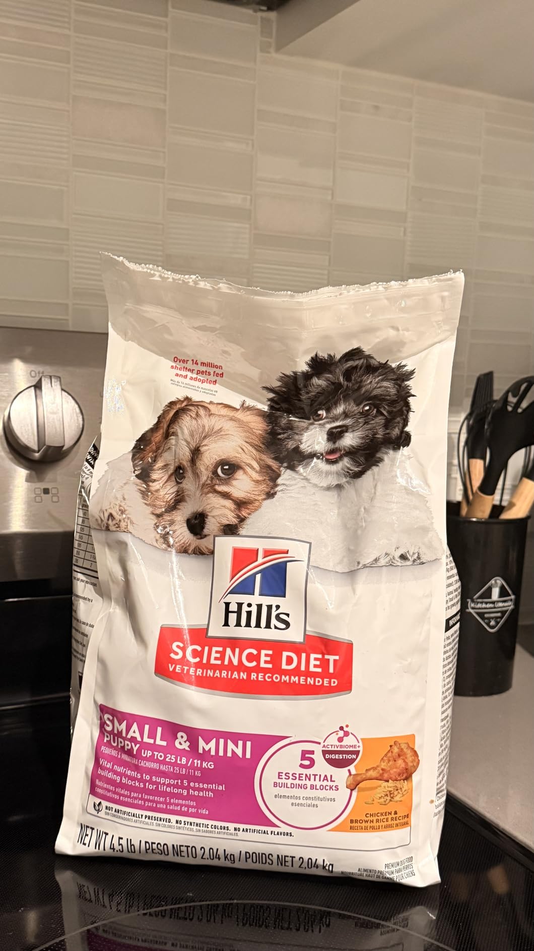 Hill's Science Diet Puppy Small & Mini Dry Dog Food, Chicken & Brown Rice, 4.5 lb. Bag customer photo 1