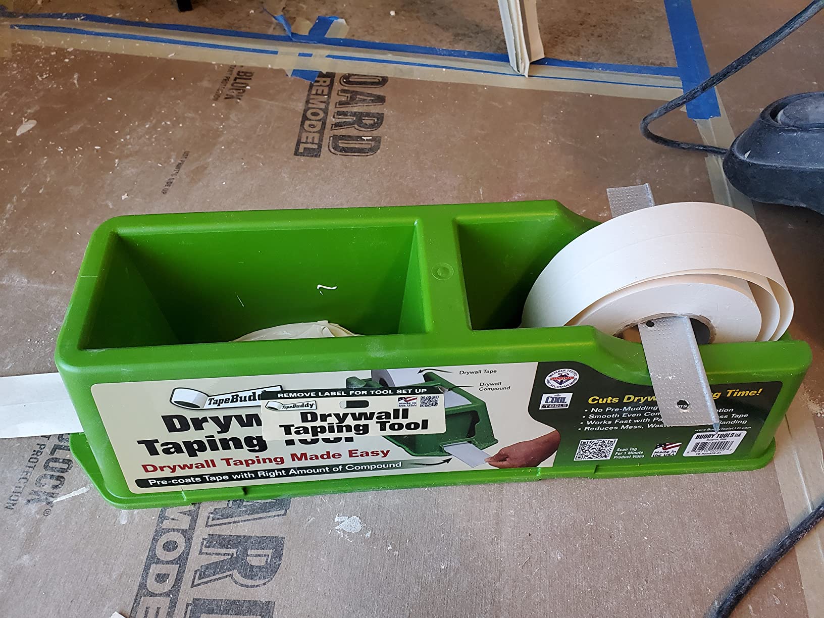 Buddy Tools TapeBuddy Drywall Taping Tool - Simplifies Drywall Banjo Taping - Reliable & Efficient Tape Dispenser for DIYers - Easy to Use - Reduces Mess and Waste customer photo 1