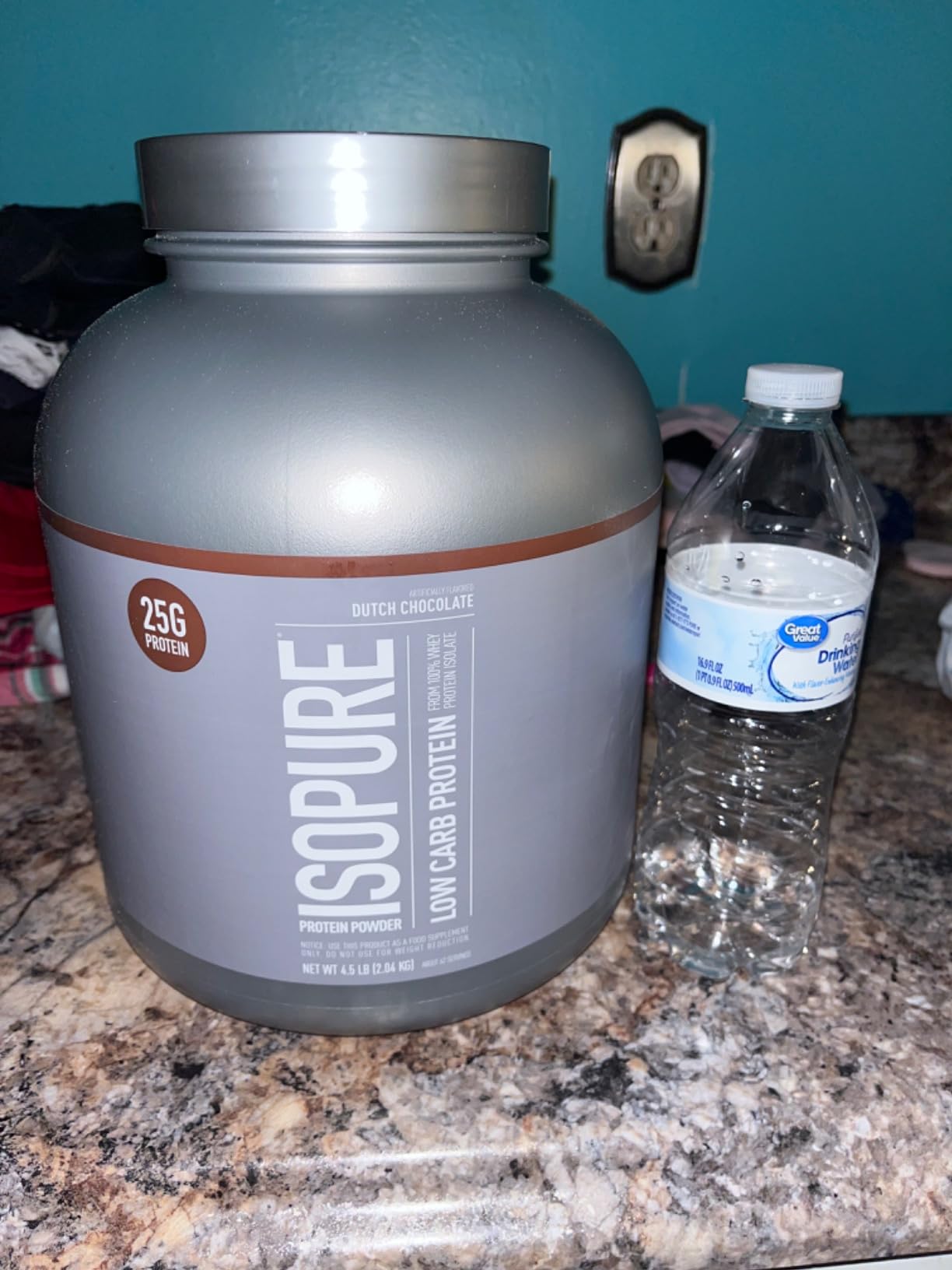 Isopure Low Carb 100% Pure Whey Isolate Protein Powder, Gluten Free, With Vitamins, Dutch Chocolate, 25g Protein Per Serving, 1 Lb, 14 Servings (Packaging May Vary) customer photo 2