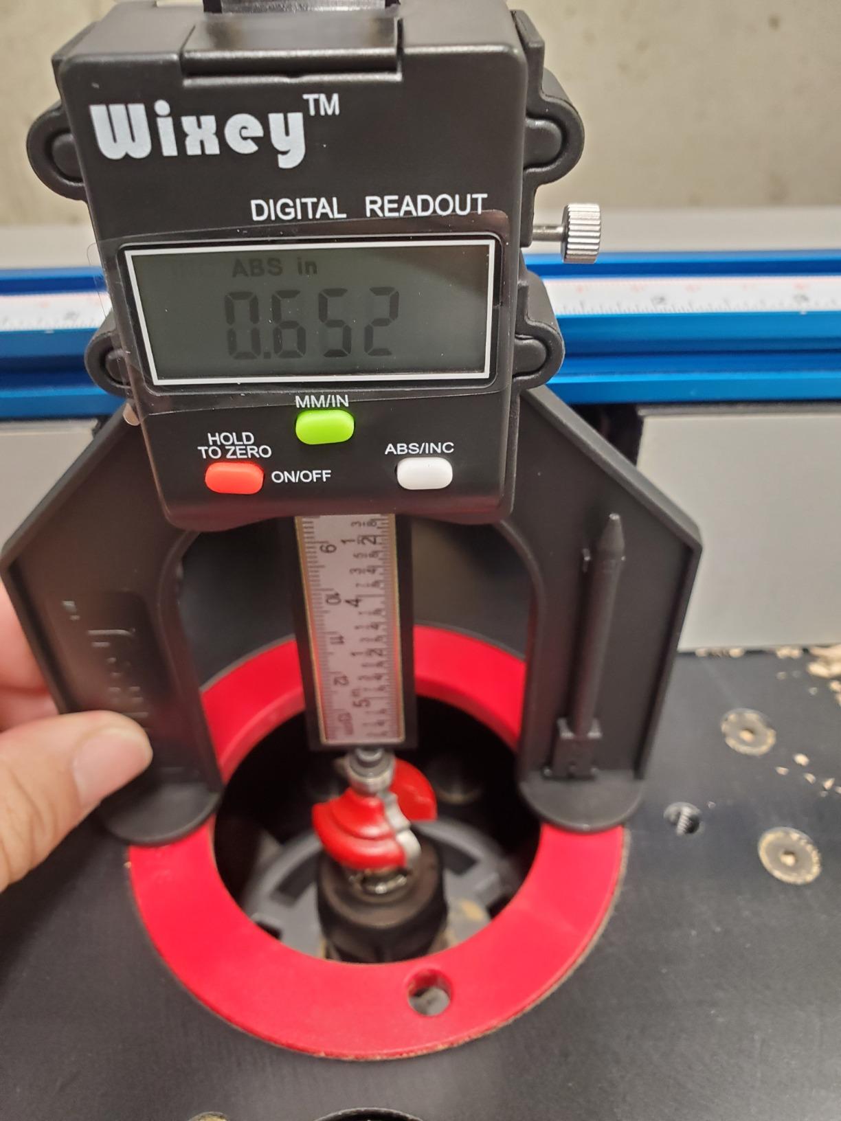 Wixey Mini Digital Height Gauge - Durable Easy-Read Digital Depth Gauge - Precise Accurate Height Measurement Tool for Router & Table Saw - Compact Measuring Tools for Woodworking Projects customer photo 2