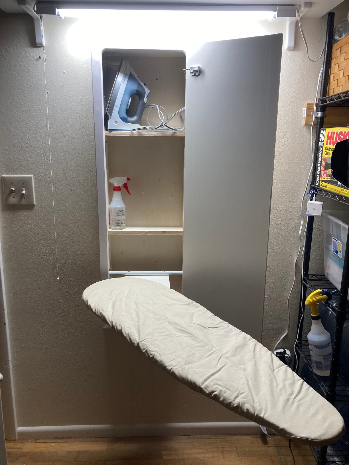 Household Essentials Stowaway in-Wall Ironing Board Finish: White customer photo 1