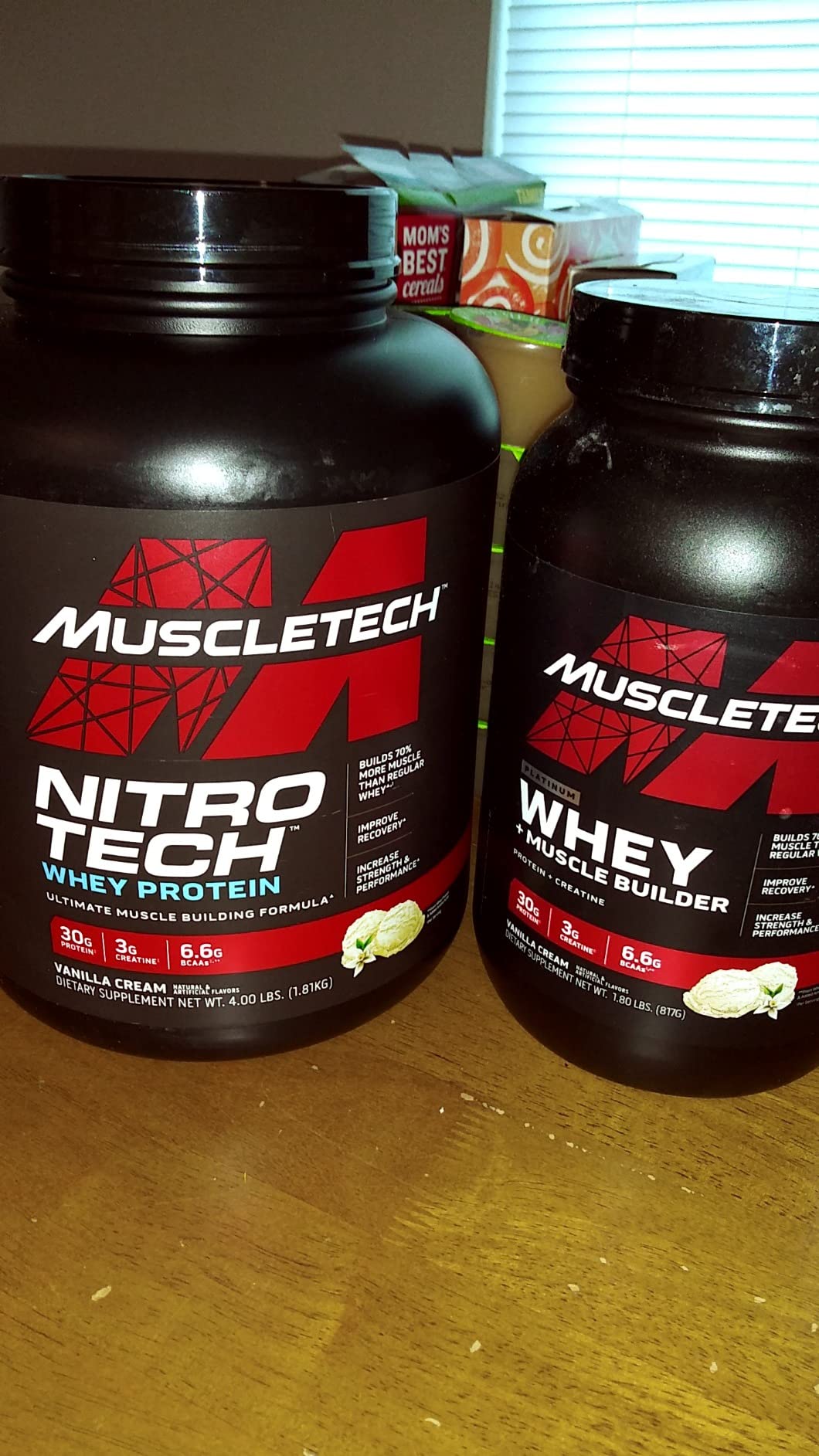 Muscletech Whey Protein Powder (Vanilla Cream, 4 Pound) - Nitro-Tech Ultimate Muscle Building Formula with Whey Protein Isolate - 30g of Protein, 3g of Creatine & 6.8g of BCAA - Packaging May Vary customer photo 2