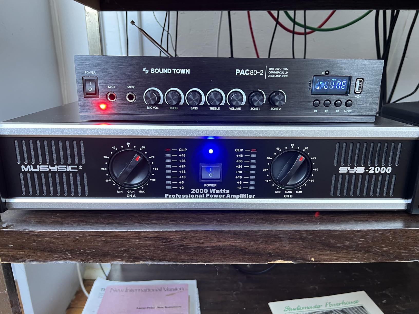 MUSYSIC Professional Power Amplifier 2 Channel 2000W - Home Audio Component Amplifiers for DJ, PA System, Speakers - High Quality Stereo Amp with Digital Audio Processing - Stereo XLR & 1/4
