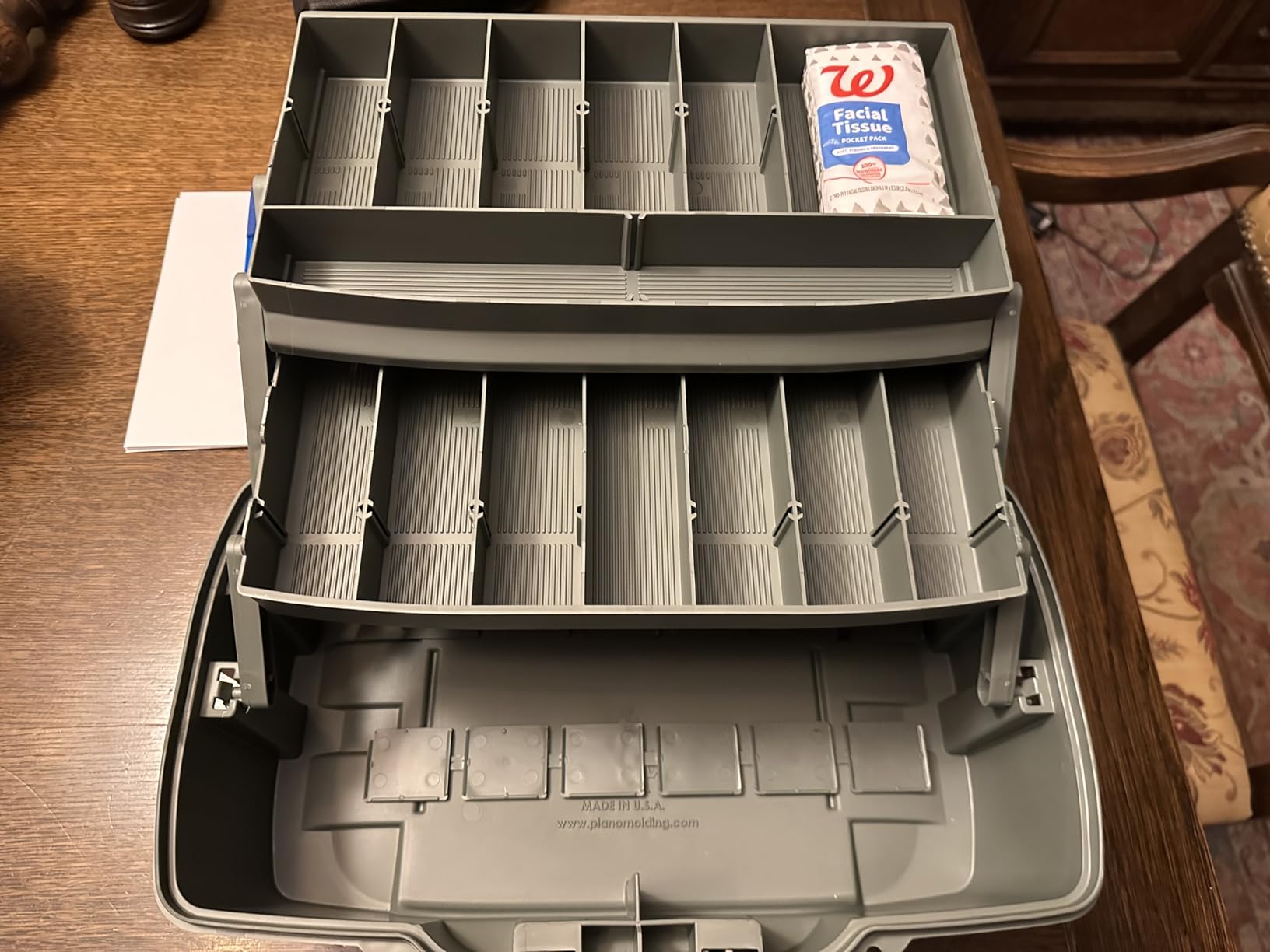 Plano 2-Tray Tackle Box with Dual Top Access, Blue Metallic/Off White, Premium Tackle Storage, 620206 customer photo 1