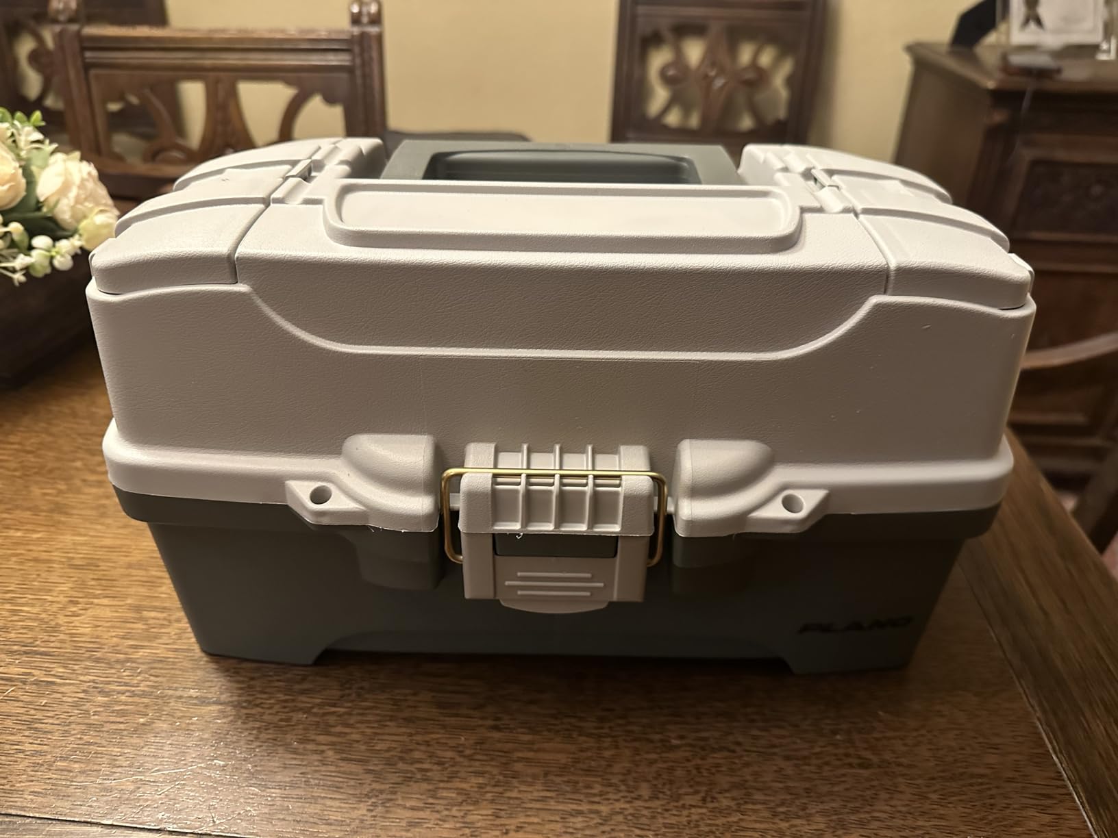 Plano 2-Tray Tackle Box with Dual Top Access, Blue Metallic/Off White, Premium Tackle Storage, 620206 customer photo 2