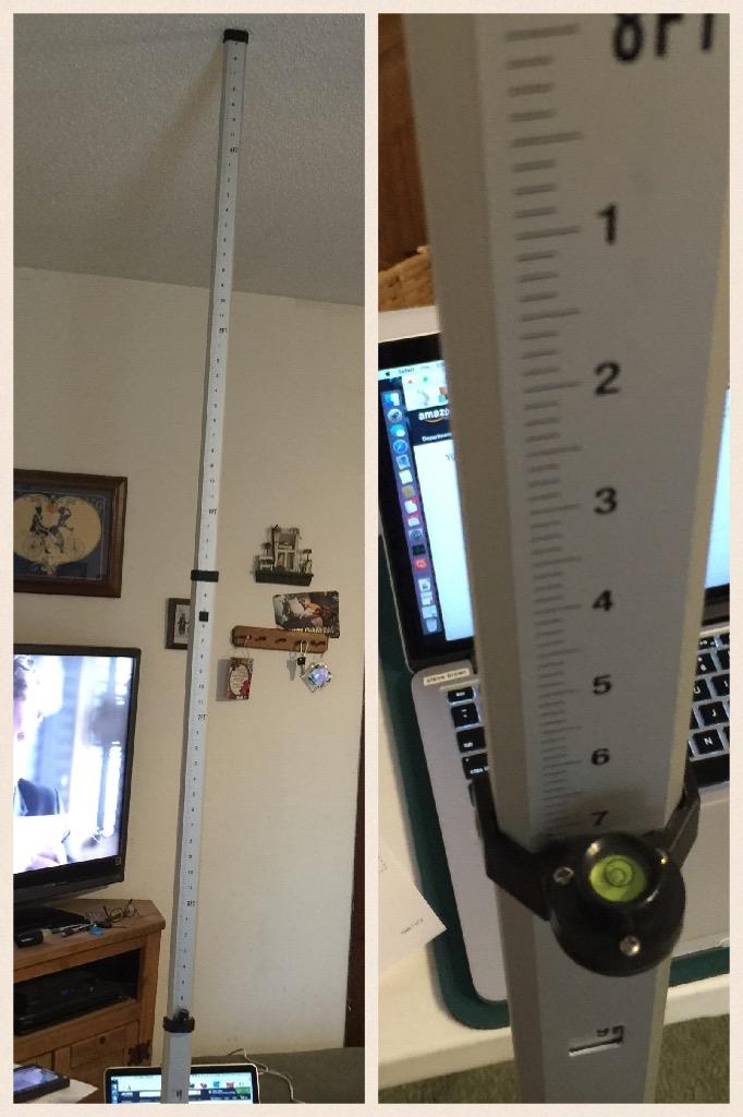AdirPro 16-Foot Aluminum Grade Rod - 10ths, Dual Sided 5-Section Telescopic Leveling Rod - Bubble Level and Soft Carrying Case Included customer photo 2