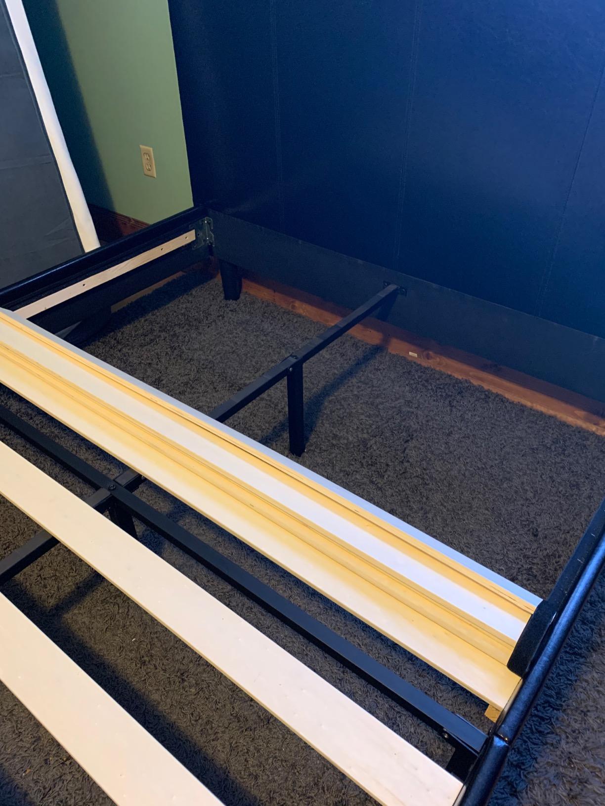 Gerard Faux Leather Upholstered Platform Bed Frame, Mattress Foundation, Wood Slat Support, No Box Spring Needed, Easy Assembly, Queen customer photo 1