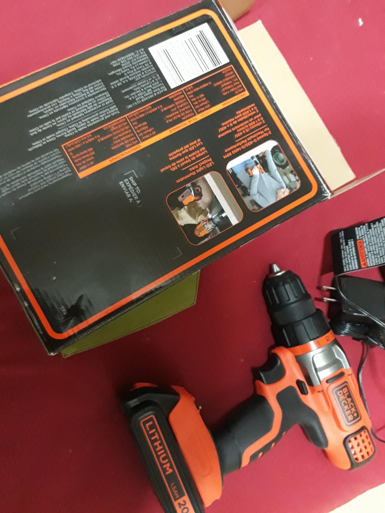 BLACK+DECKER 20V MAX Cordless Drill Driver with Battery and Charger, LED Work Light (LDX220C) customer photo 2