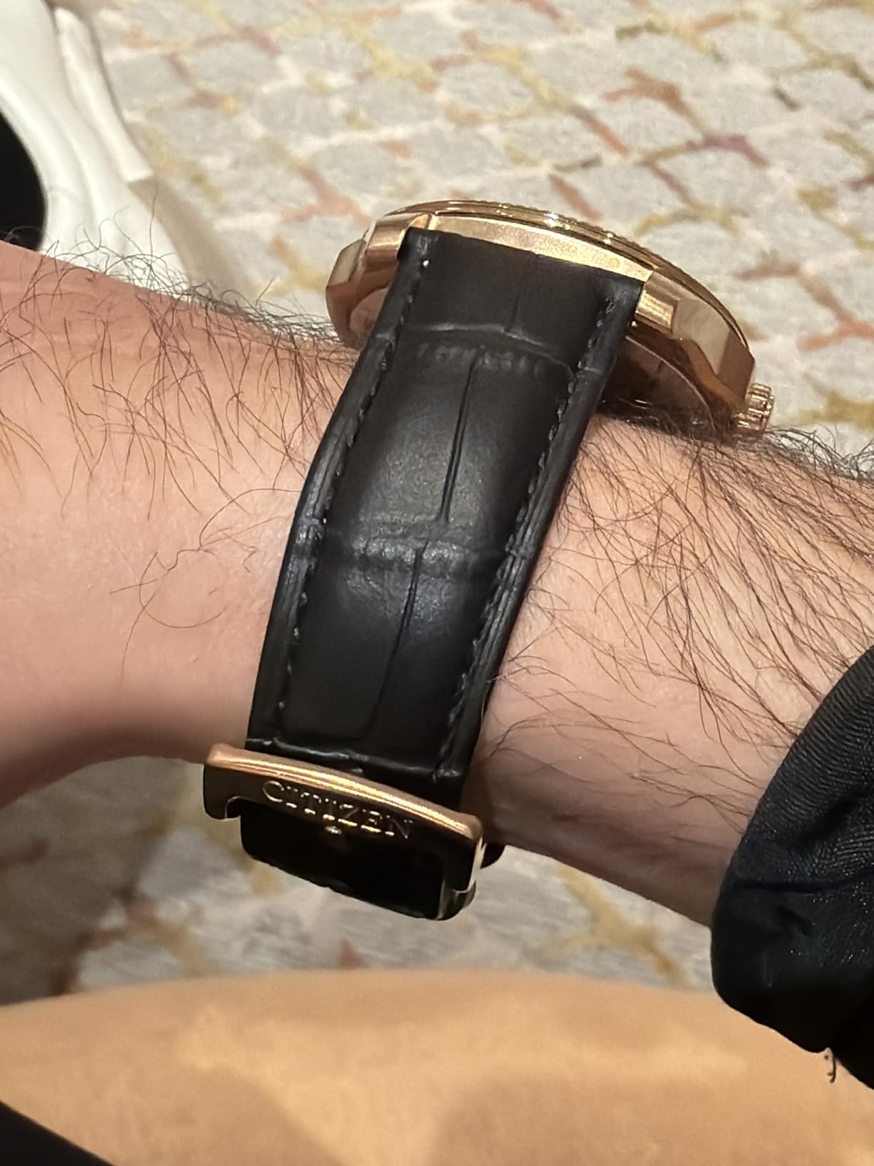 Leather Watch Band Alligator Grain Calfskin Replacement Strap Stainless Steel Buckle Bracelet for Men Women, 18mm-24mm customer photo 1