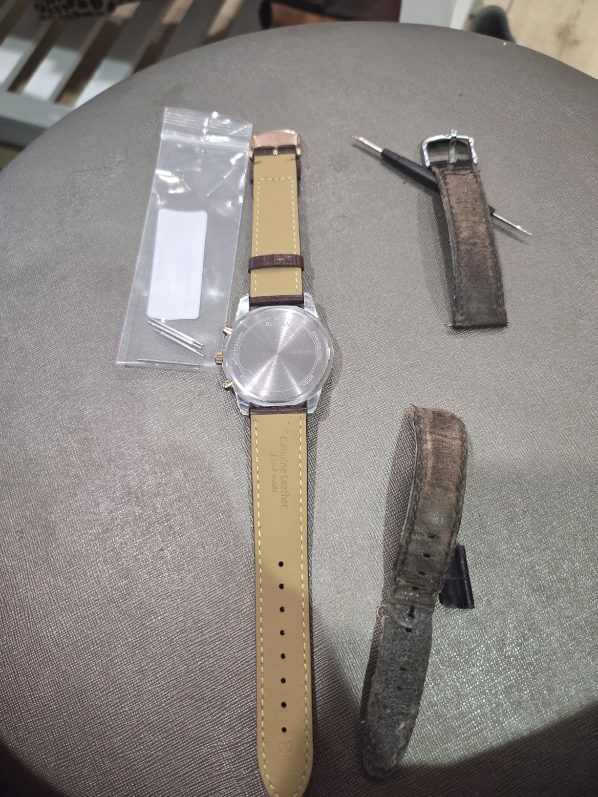 Leather Watch Band Alligator Grain Calfskin Replacement Strap Stainless Steel Buckle Bracelet for Men Women, 18mm-24mm customer photo 2