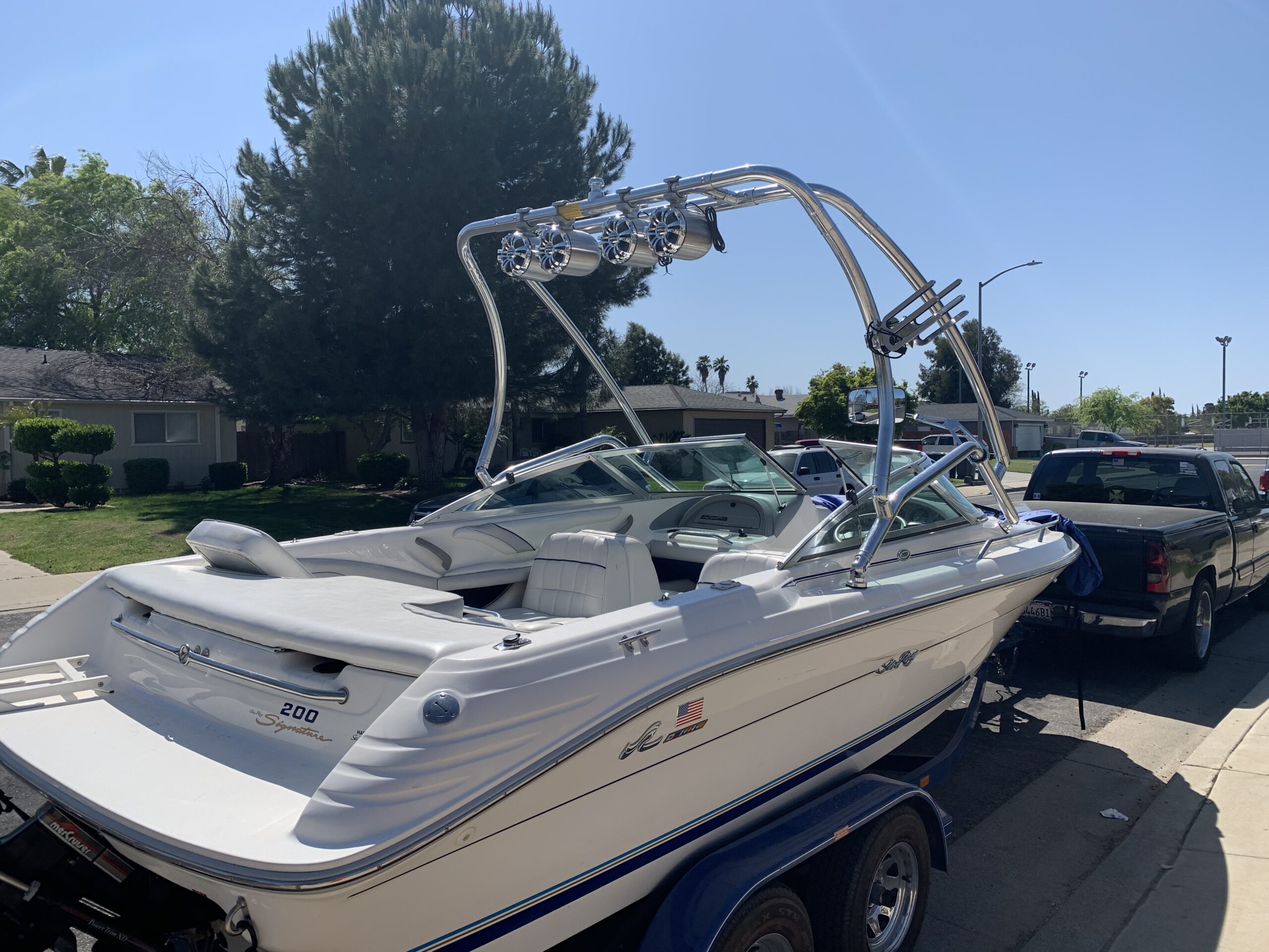 Reborn Catapult Polished Wakeboard Tower and Flat Tower Bimini Package customer photo 1