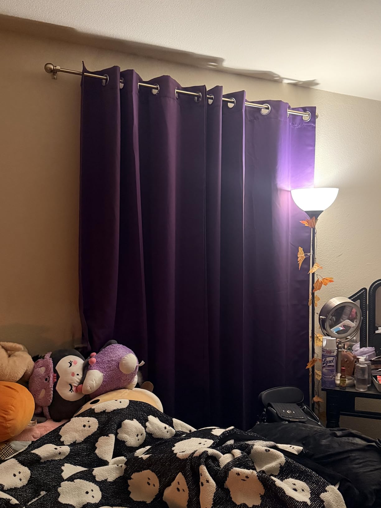 NICETOWN Gray Blackout Curtains for Bedroom 84 inches Long - Thermal Drapes Grommet Room Darkening Light Blocking Curtains Window Treatments for Living Room (2 Panels, W52 x L84, Grey) customer photo 1