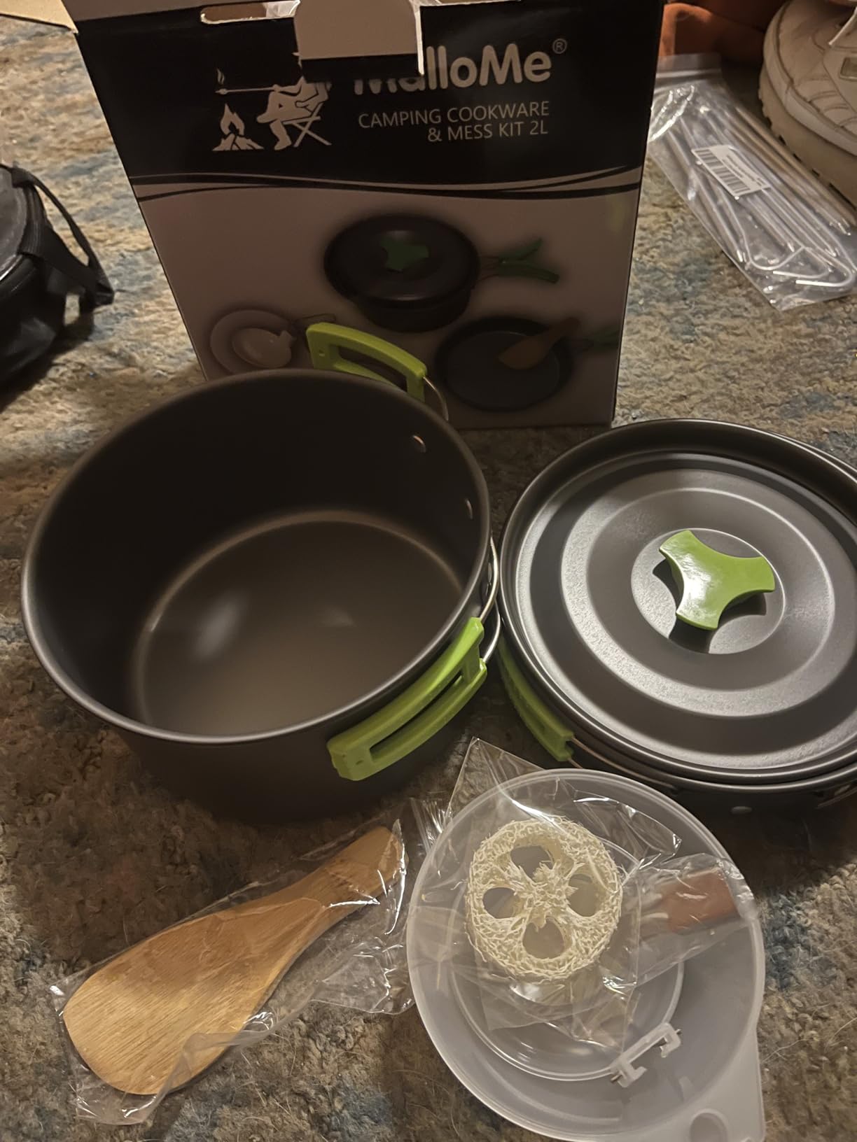 MalloMe Camping Cookware Mess Kit for Backpacking Gear - Camping Pots and Pans Set customer photo 1