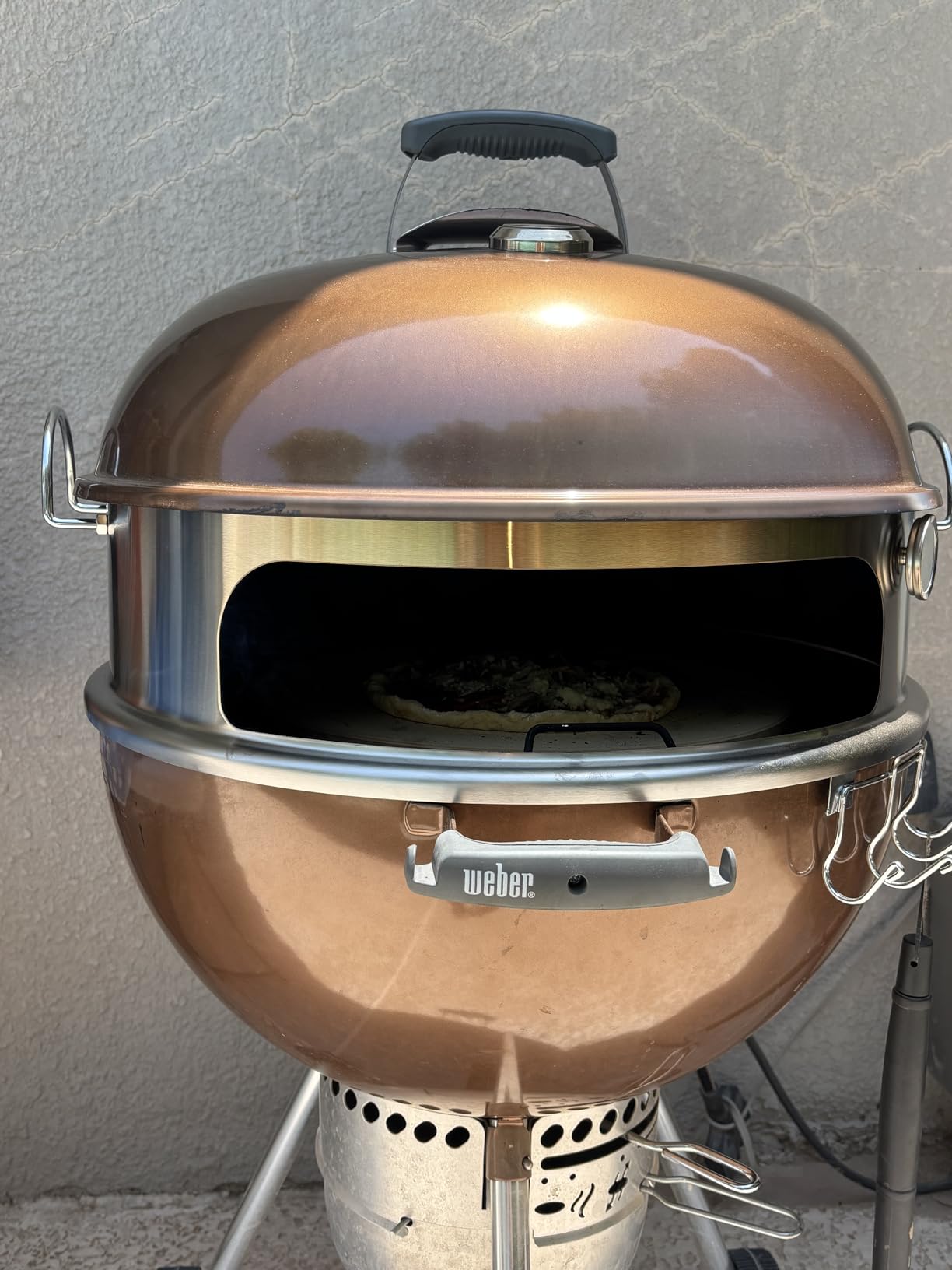onlyfire Stainless Steel Pizza Ring Kit Pizza Oven Kit for Weber 22-Inch Kettle Grills - Include Pizza Stone and Aluminum Peel customer photo 1
