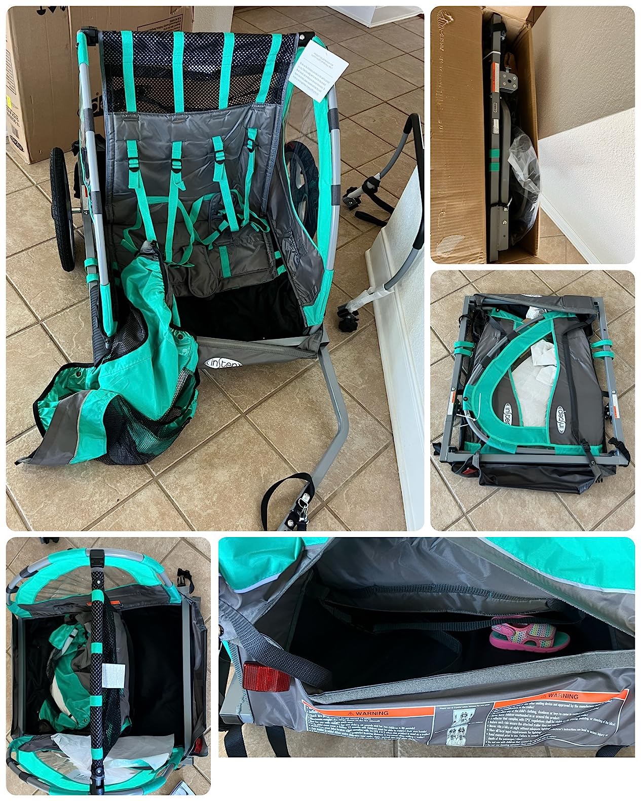 Instep Quick-N-EZ Double Tow Behind Bike Trailer for Toddlers, Kids, Converts to Stroller, Jogger, 2-in-1 Canopy, Universal Bicycle Coupler, Folding Frame customer photo 1