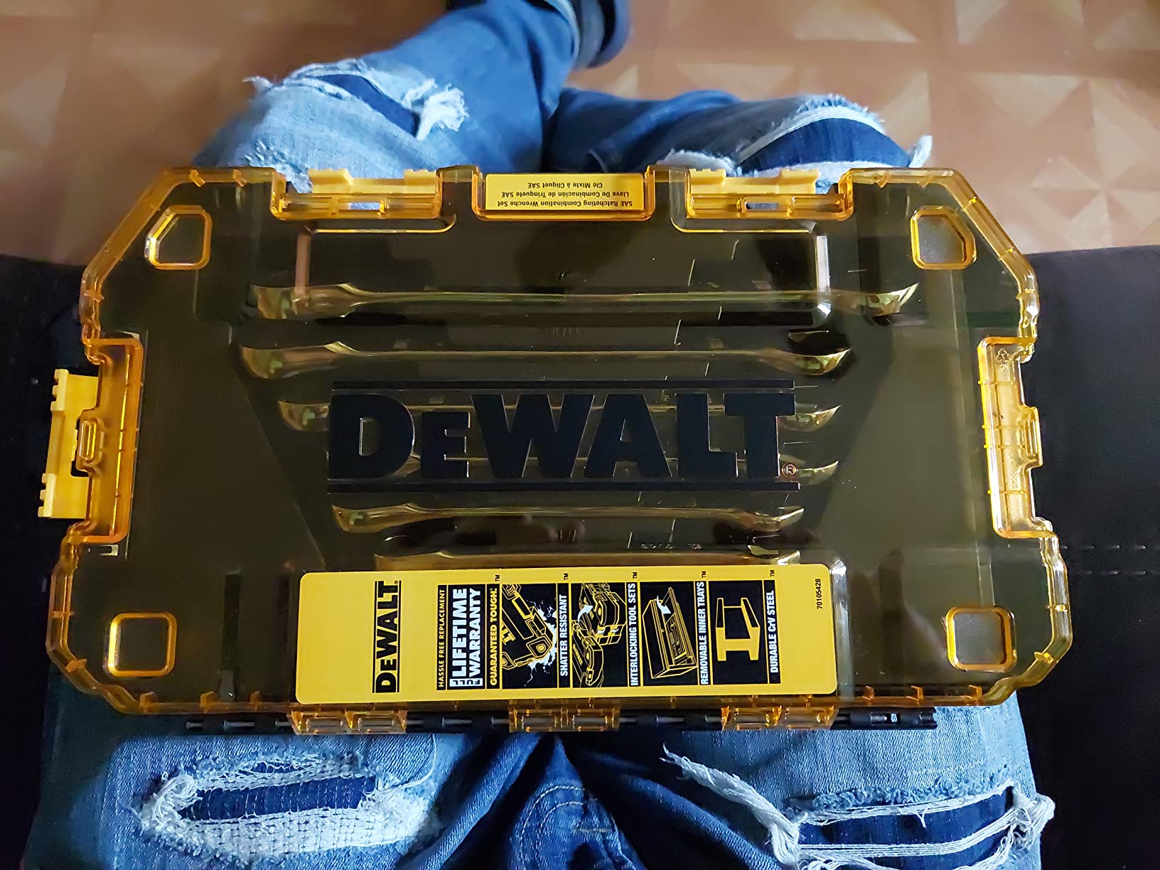 DEWALT Tough Box 8 PC SAE Ratcheting Combination Wrench Set customer photo 2