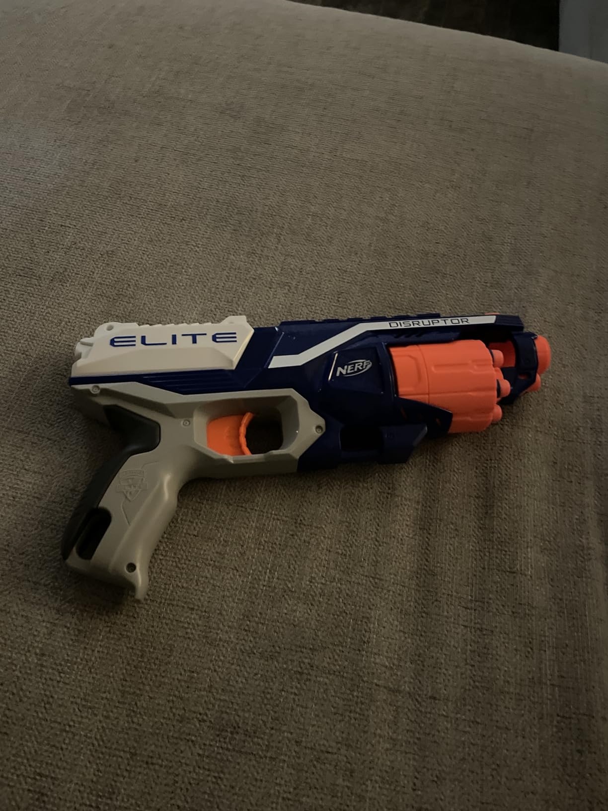 Nerf Disruptor Elite Blaster - 6-Dart Rotating Drum, Slam Fire, Includes 6 Official Nerf Elite Darts - for Kids, Teens, Adults customer photo 1