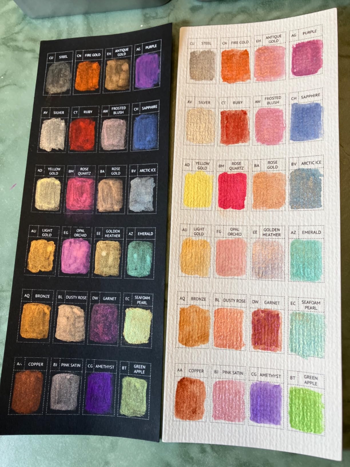 MozArt Supplies Watercolor Paint Essentials Set - Lightweight and Portable Metal Box - Lid Has 3 Partitions for Color Mixing - Easy-to-Blend Non-Toxic Formulation - 24 Vibrant Colors with Paintbrush customer photo 2