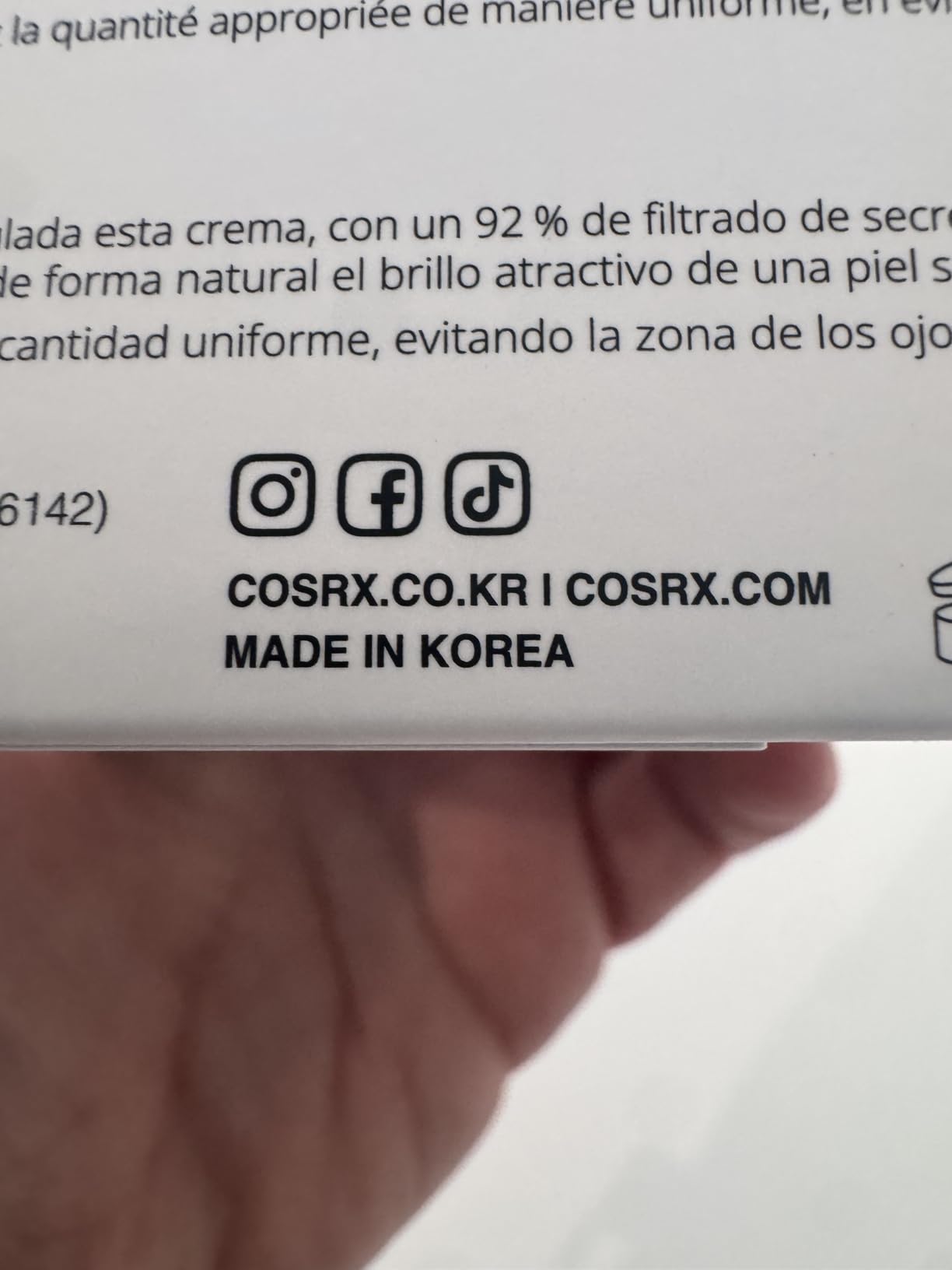 COSRX Snail Mucin 92% Face Moisturizer, 3.52 Oz, Lightweight Moisturing Cream for Soft, Glowy Skin, Korean Skin Care customer photo 1