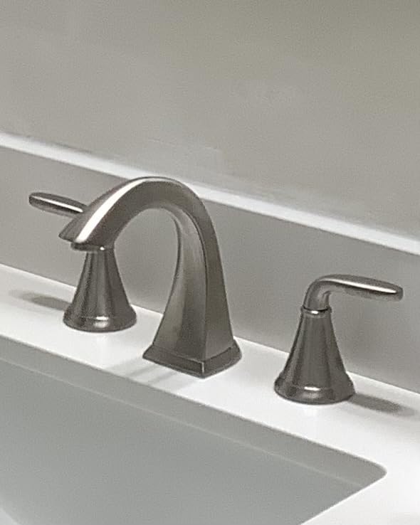 Pfister Pasadena 8 in Widespread Bathroom Sink Faucet 3 Hole Double Handle Polished Chrome Vanity Faucet with Push & Seal Drain and Pfast Connect Technology LF049PDCC customer photo 1