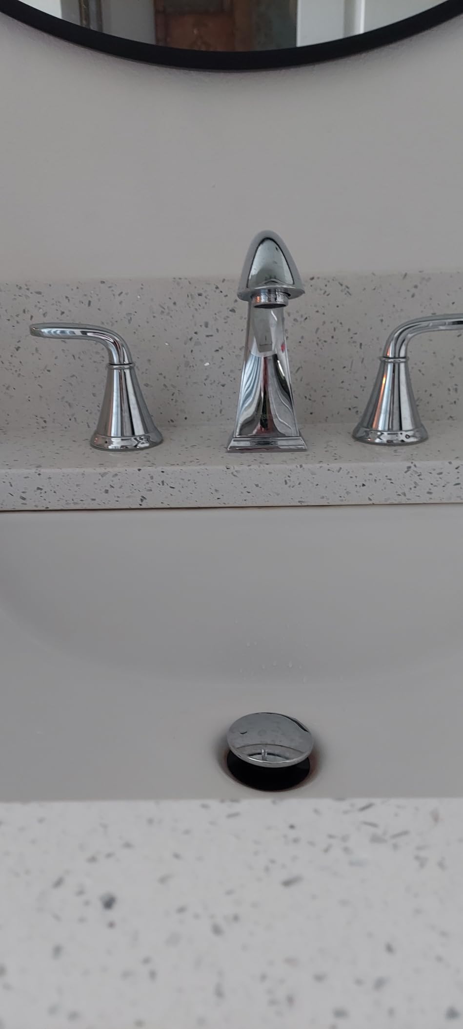 Pfister Pasadena 8 in Widespread Bathroom Sink Faucet 3 Hole Double Handle Polished Chrome Vanity Faucet with Push & Seal Drain and Pfast Connect Technology LF049PDCC customer photo 2