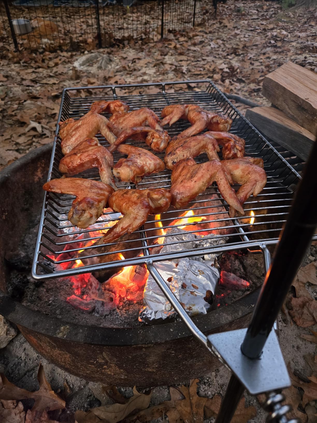 Stromberg Carlson Campfire Grill Grate - Stake & Grill for Outdoor Cooking with Nylon Bag, Fire Pit Accessories, Campfire Cooking Equipment, Portable Equipment, RV Use - 36