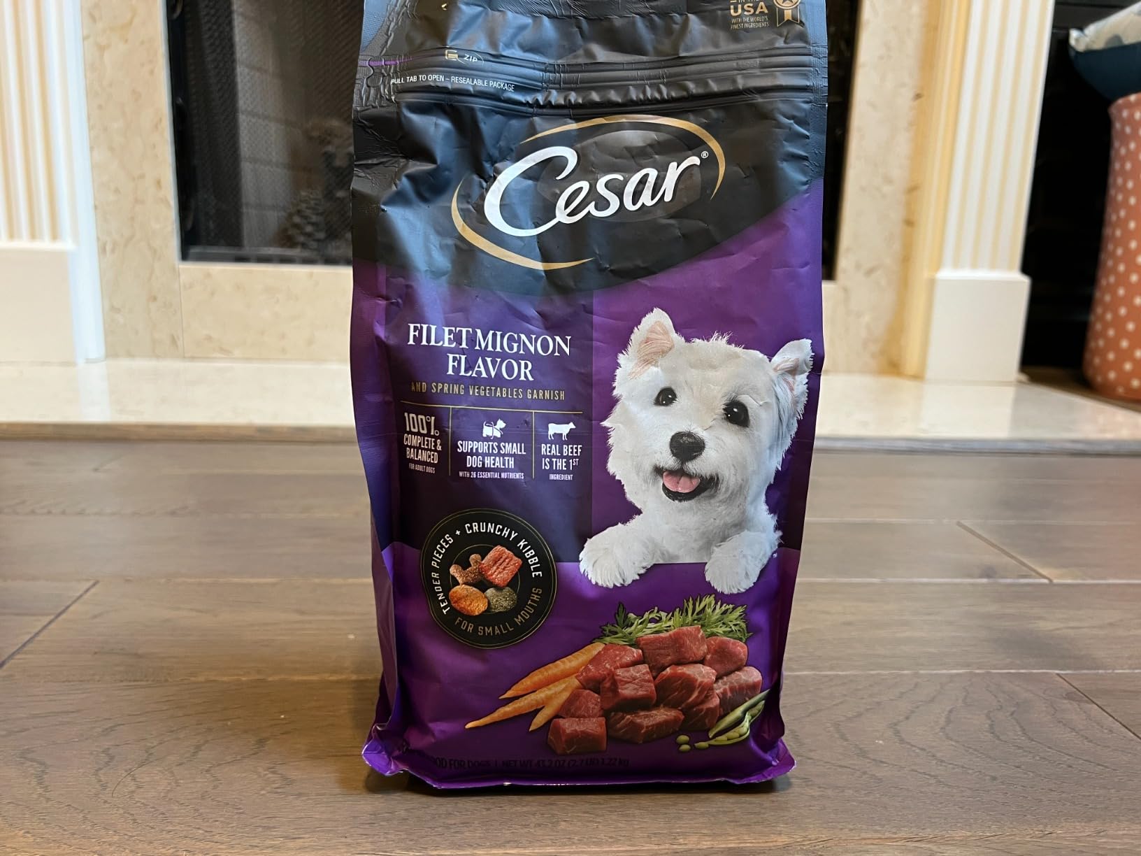 Cesar Small Breed Dry Dog Food for Small Dogs, Filet Mignon Flavor and Spring Vegetables Garnish, 12 lb Bag customer photo 2