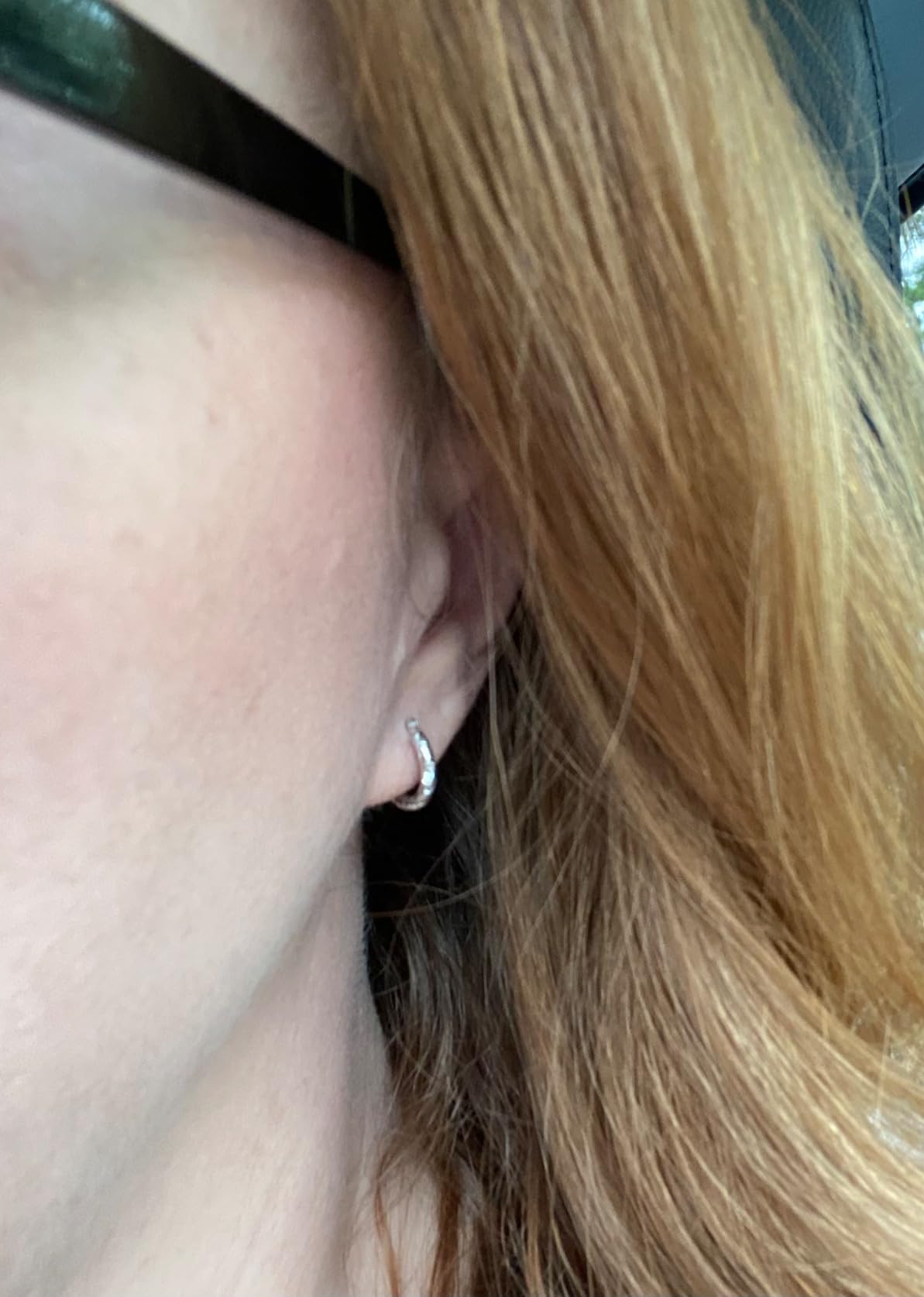 14k Gold Hand Engraved Diamond-cut Round Hoop Earrings, 0.5 inch Diameter customer photo 1