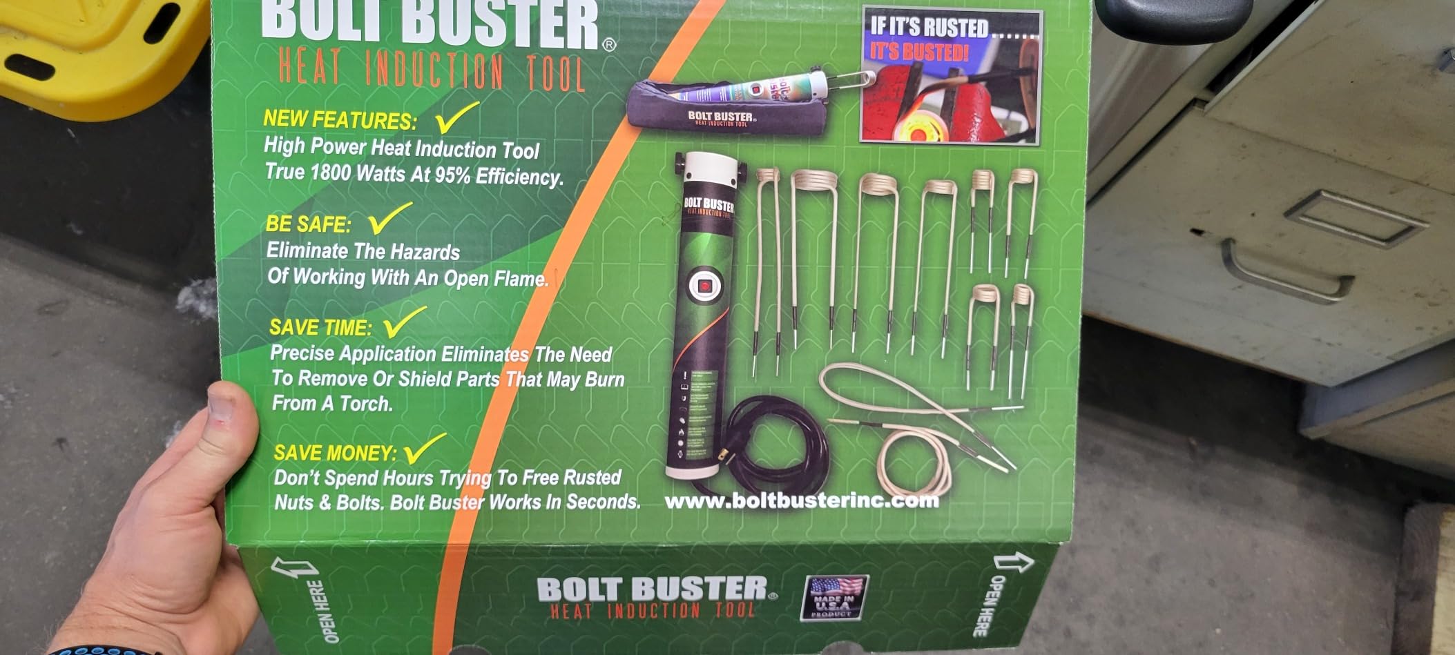 Magnetic Induction Heater - 1800W 110V Handheld Magnetic Heat Induction Tool with Advanced Coil Kit for Bolt Removal customer photo 1