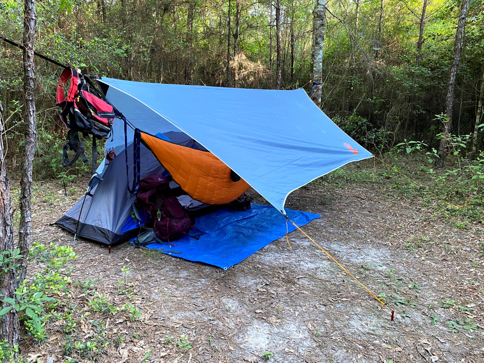 Rain Fly 12x10 Lightweight Survival Camping Tarp; 100% Waterproof; Makes a Great Backpacking Tarp or Hammock Shelter; Comes in Multiple Colors, Survival Bracelet Included; Grey customer photo 2