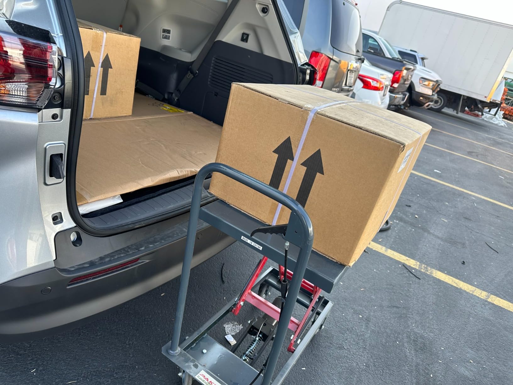 Premium Scissor Lift Table Cart, 500 lb. Cap, 27.75