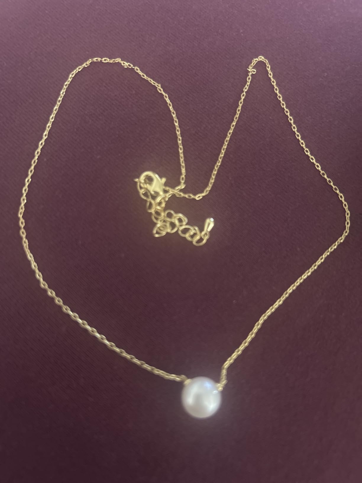 Handpicked AAA+ Freshwater Cultured Single Pearl Necklace Pendant | Gold Necklaces for Women customer photo 2