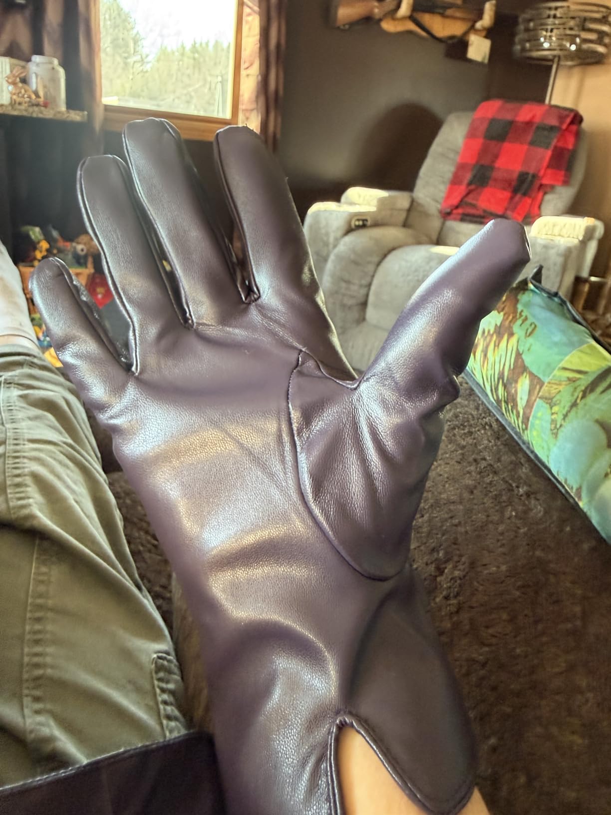 Dsane Womens Winter Leather Gloves Touchscreen Texting Warm Driving Lambskin Gloves for Christmas Gifts customer photo 1