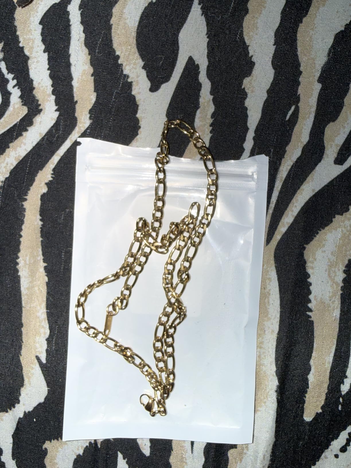 HZMAN Men Women 24k Real Gold Plated Figaro Chain Stainless Steel Necklace, Wide 3mm 5mm 7mm 9mm customer photo 1