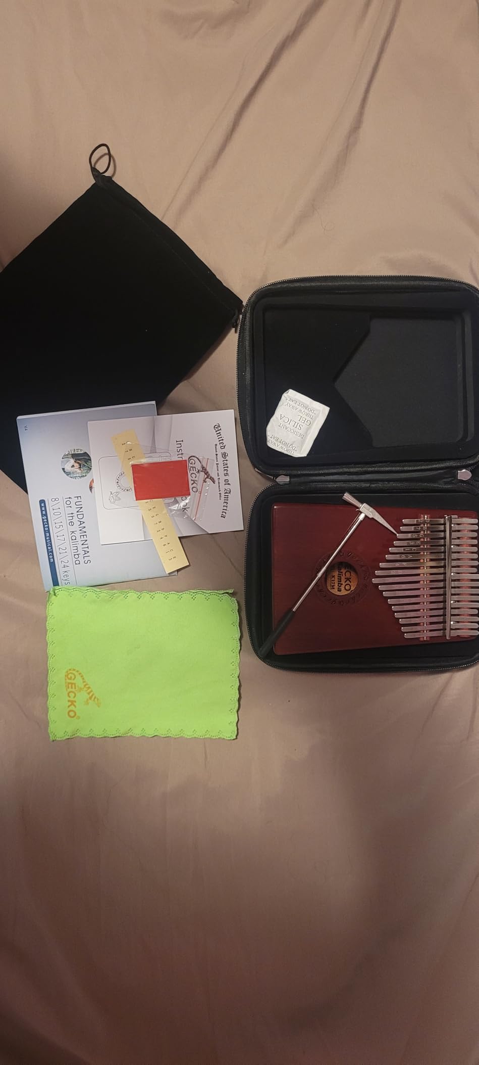 GECKO Kalimba 17 Keys Thumb Piano with Waterproof Protective Box, Tune Hammer and Study Instruction, Portable Mbira Sanza Finger Piano, Meditation Sound, Gift for Beginners and Professional customer photo 1