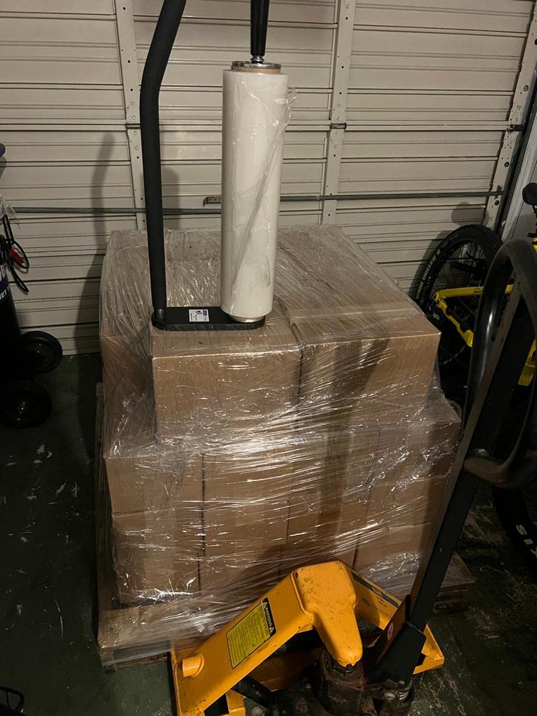 300 BACKSAVER - Best Selling Stretch Film Dispenser with Extended Handle, Industrial Strength for Packing Wrap, Holds 14
