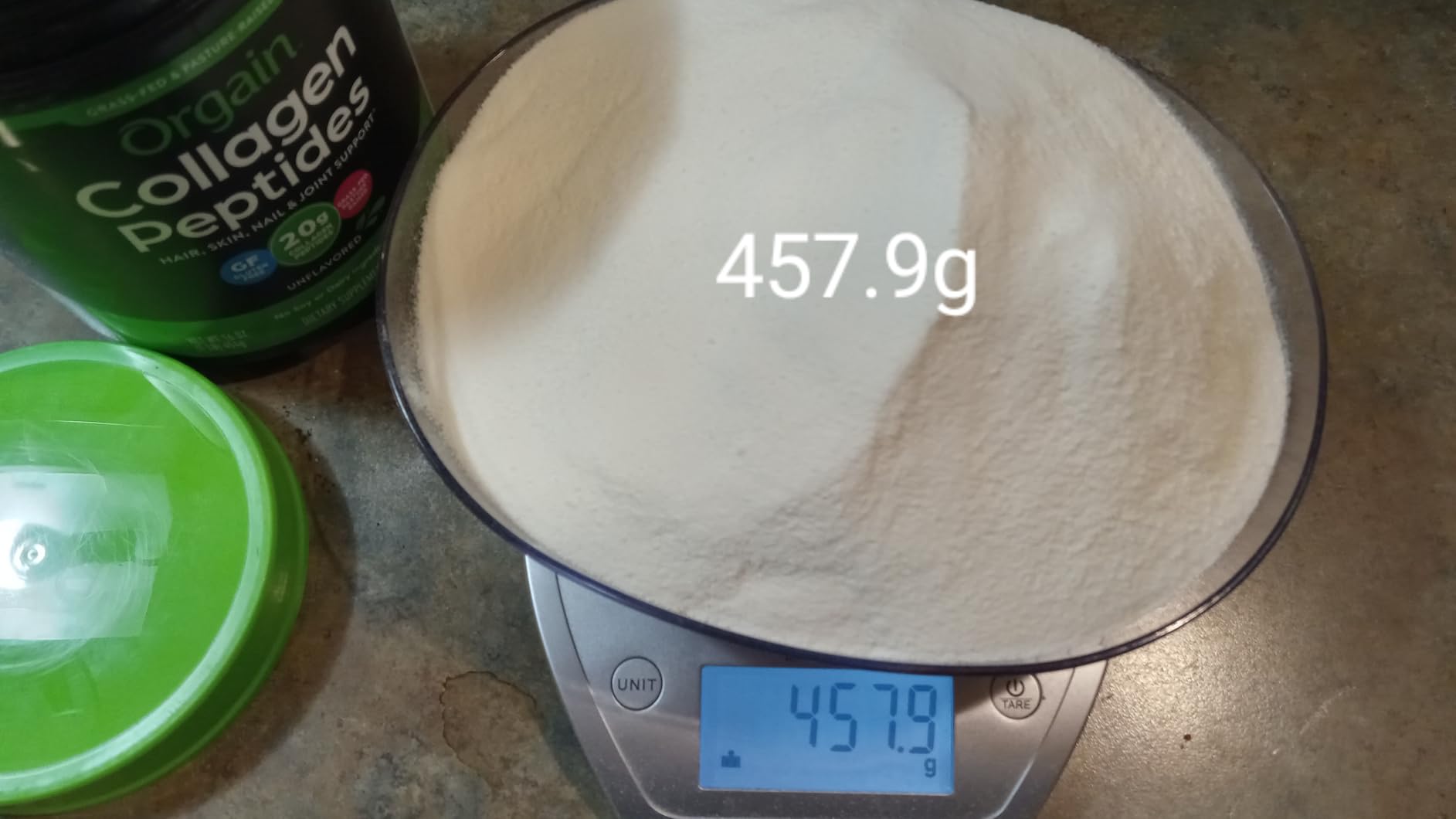 Orgain Hydrolyzed Collagen Peptides Powder For Women & Men, 20g Grass Fed Collagen, Unflavored - Hair, Skin, Nail, & Joint Support Supplement, Paleo & Keto, Non-GMO, Type I and III, 1lb customer photo 2