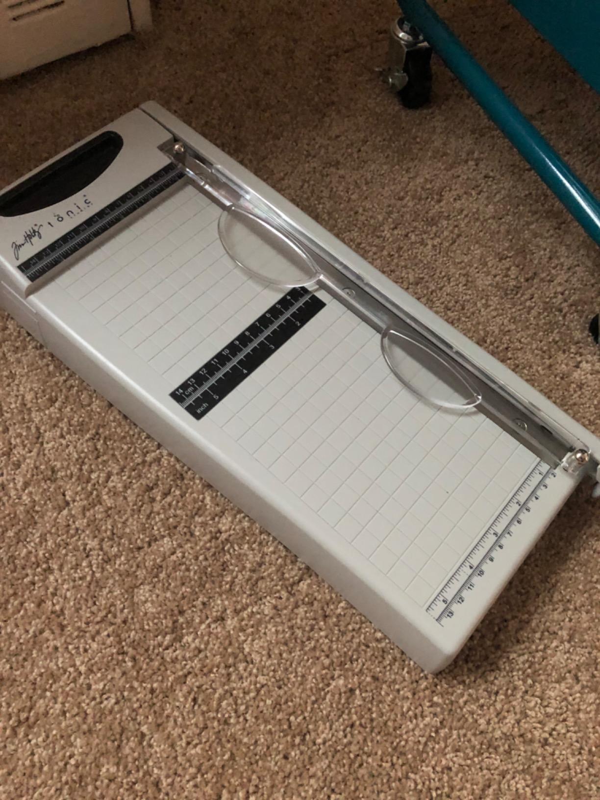 Tim Holtz Paper Cutter Tool - Maxi Guillotine Paper Trimmer for Scrapbooking, Vinyl, and Craft Paper - 12.25 Inch Cutting Length with Extendable Ruler and Grid Lines customer photo 1