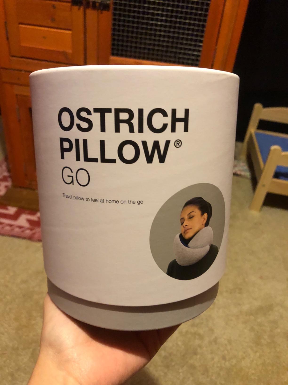 Ostrichpillow Go Neck Pillow, Travel Pillows for Airplanes, Premium Memory Foam Travel Pillow, 360 Ergonomic Design, Asymmetrical Sides, Travel Bag Included, Washable Modal Cover customer photo 1