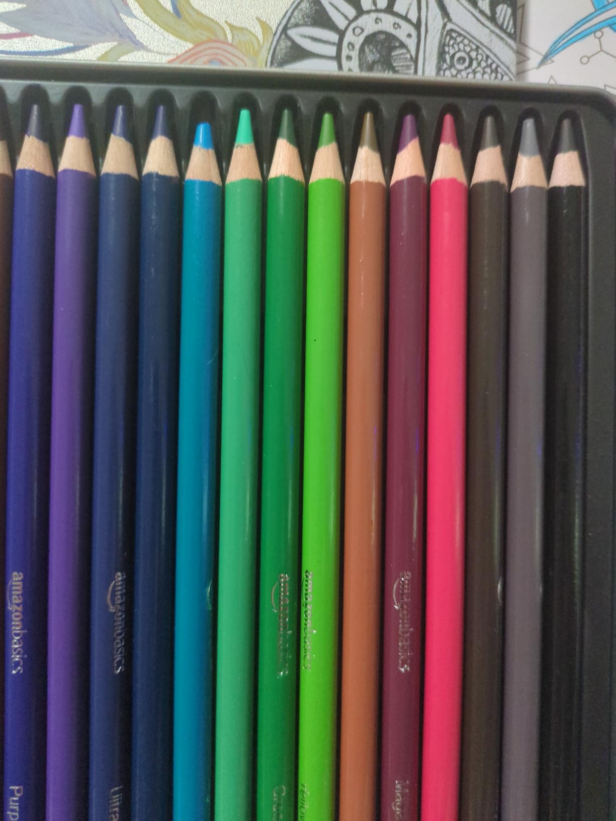 Amazon Basics Colored Pencils for Coloring and Drawing, Premium, Soft Core, 72 Count customer photo 1