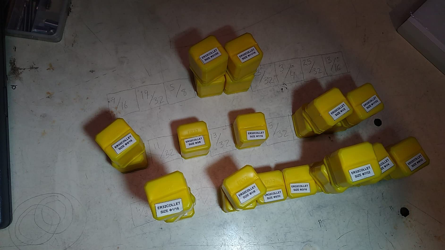 14pcs ER20 Spring Collet Set for CNC Engraving Machine and Milling Lathe Tool Workholding Engraving Collets (1/16